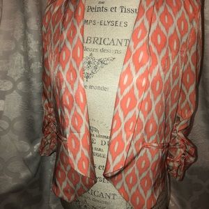 Coral pattern blazer